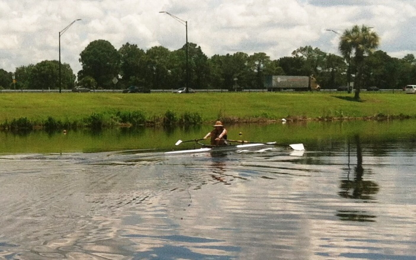 Nick Edwards, with I-75 behind him 